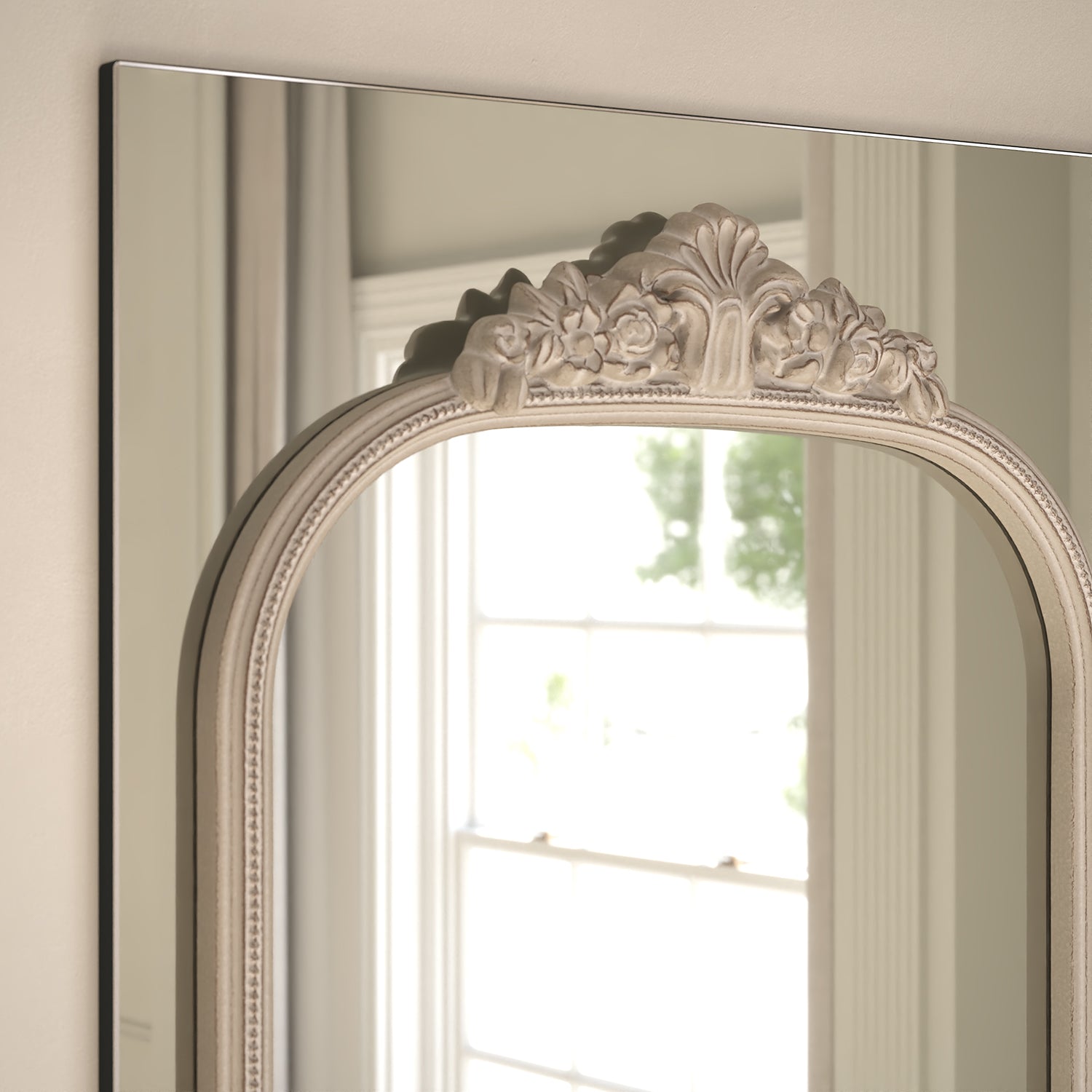 Chateau Frame Within Rectangular Wall Mirror
