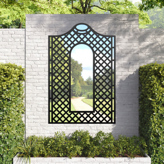 Claridge Arched outdoor decorative mirrored panel