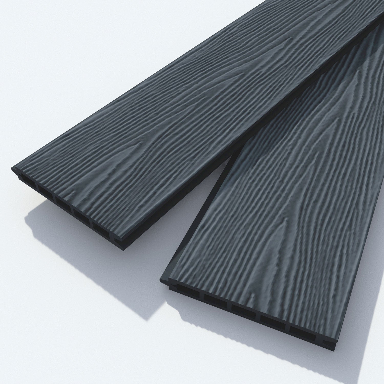 Classic Feather Fence Panel - Anthracite - for existing concrete posts