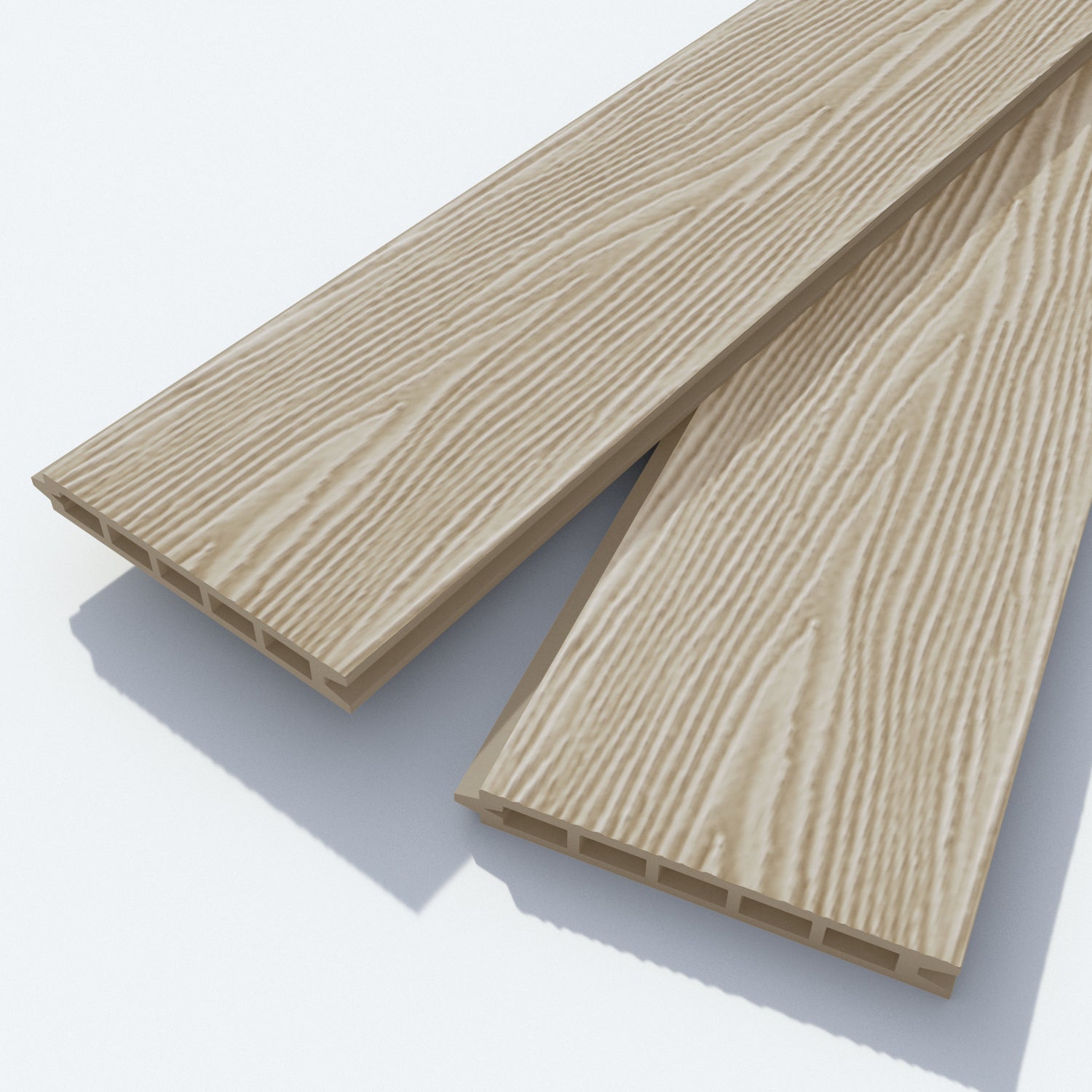 Classic Laurel Fence Panel - Light Oak - with our aluminium posts