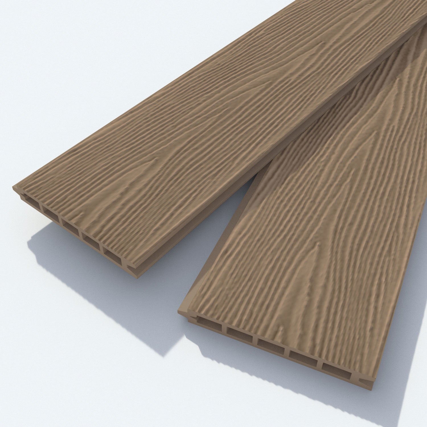 Classic Oxford Curved Top Fence Panel - Teak - for existing concrete posts