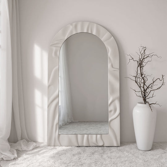 Cloud Framed Arched Full-Length Leaner Mirror