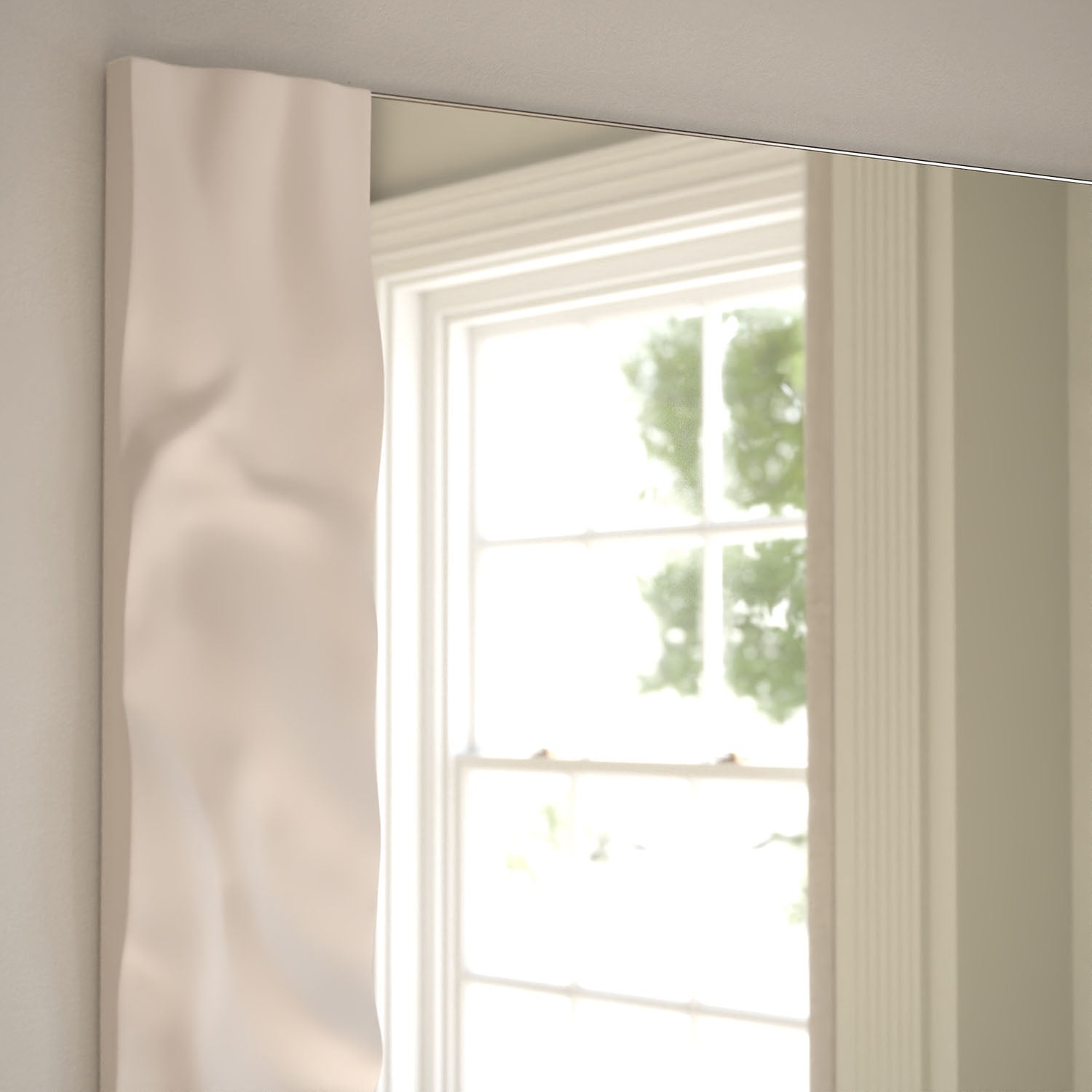 Cloud Partial Frame Rectangular Wall Mirror