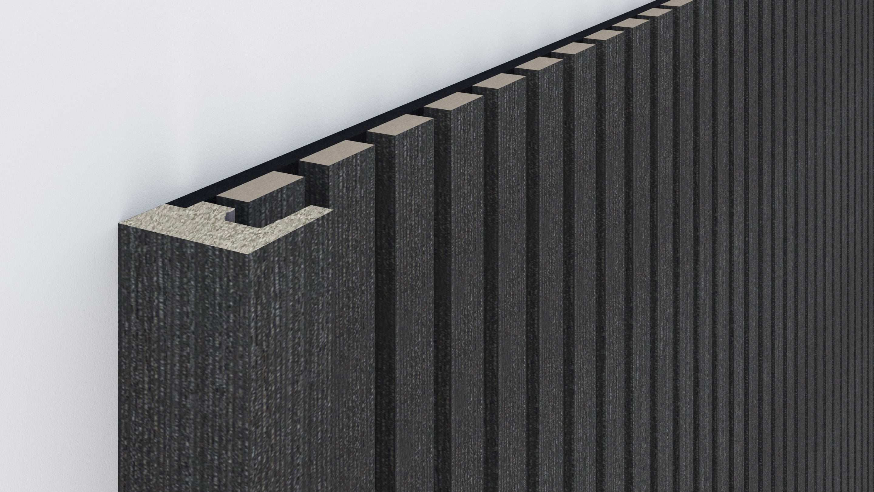 InsuSlat™ - Pair of Side Trim Battens - Dark Grey
