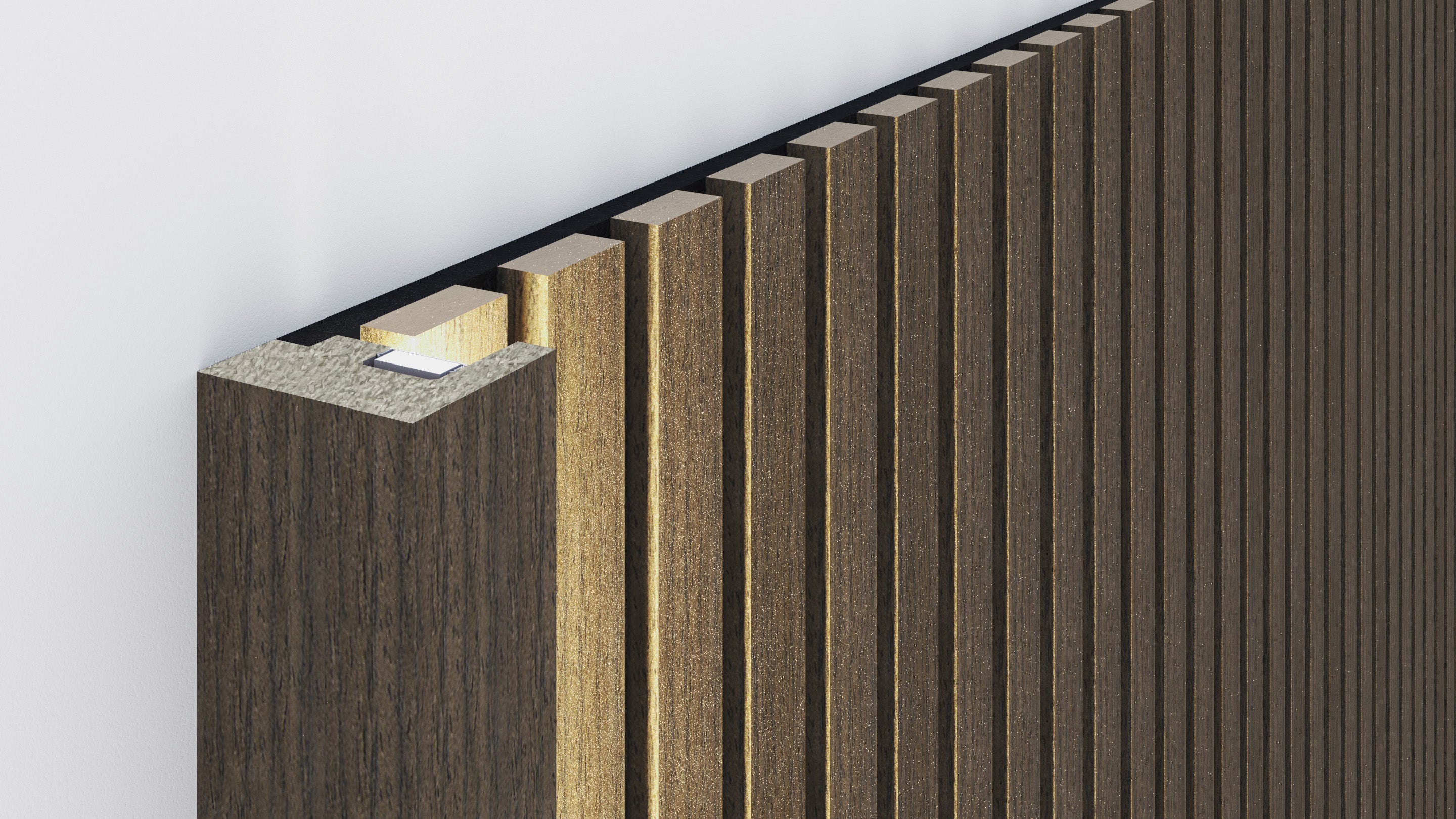 InsuSlat™ - Pair of Side Trim Battens - Dark Walnut