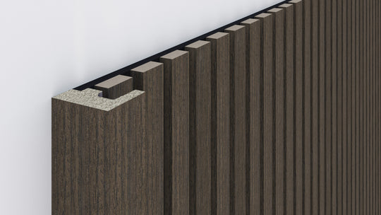 InsuSlat™ - Pair of Side Trim Battens - Dark Walnut