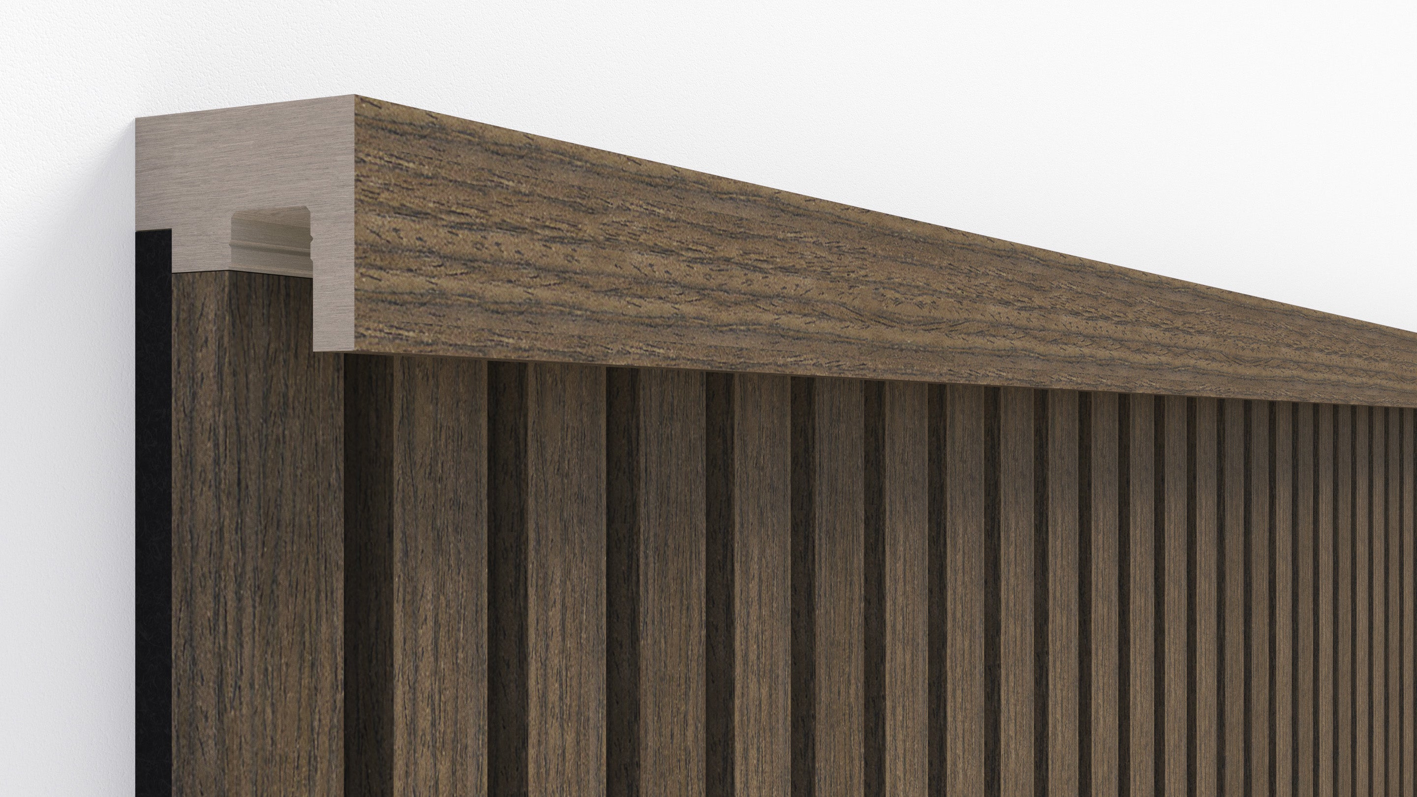InsuSlat™ - Top Trim Batten - Dark Walnut