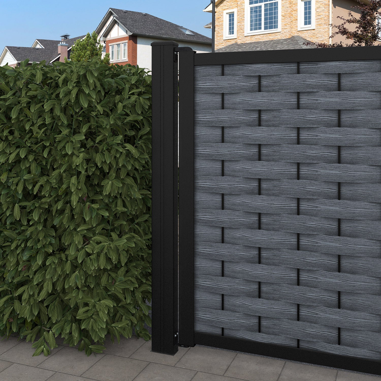 Ripple Anthracite Straight Top Driveway Gate