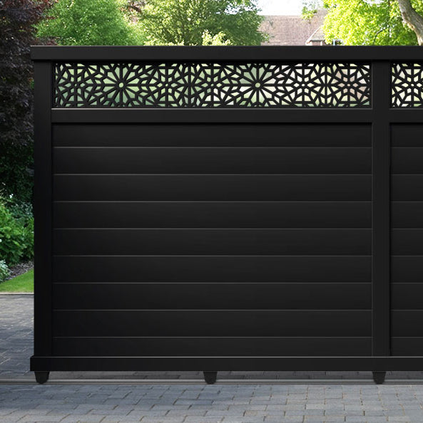 Alnara Aluminium Sliding Straight Top Driveway Gate