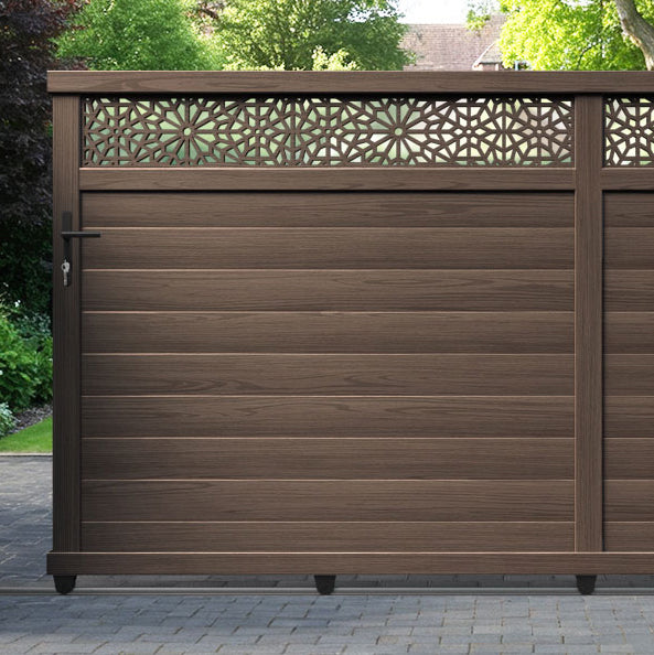 Alnara Aluminium Sliding Straight Top Driveway Gate