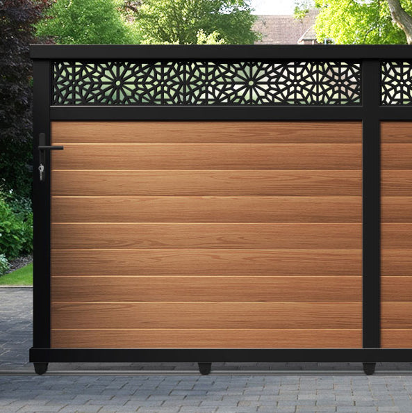 Alnara Aluminium Sliding Straight Top Driveway Gate