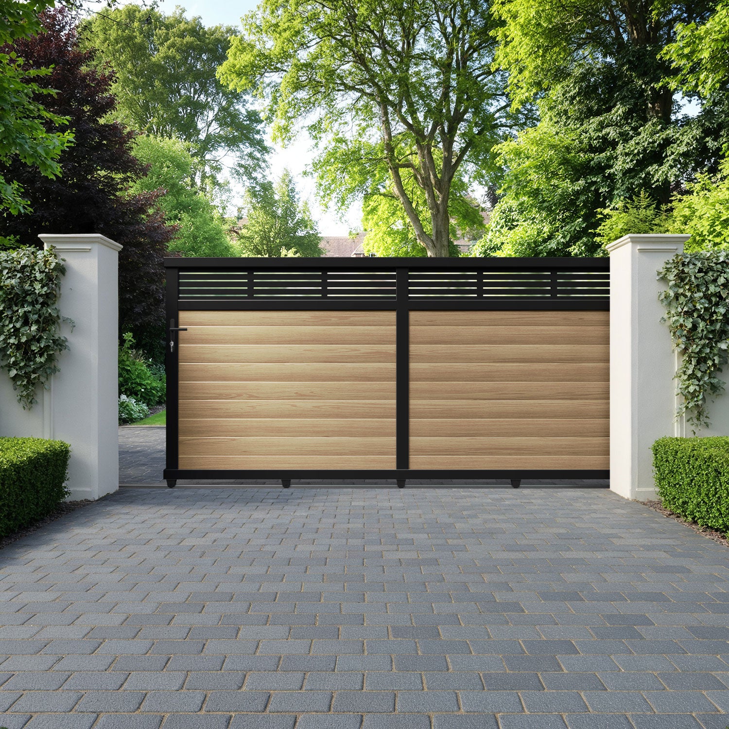 Aspen Aluminium Sliding Straight Top Driveway Gate