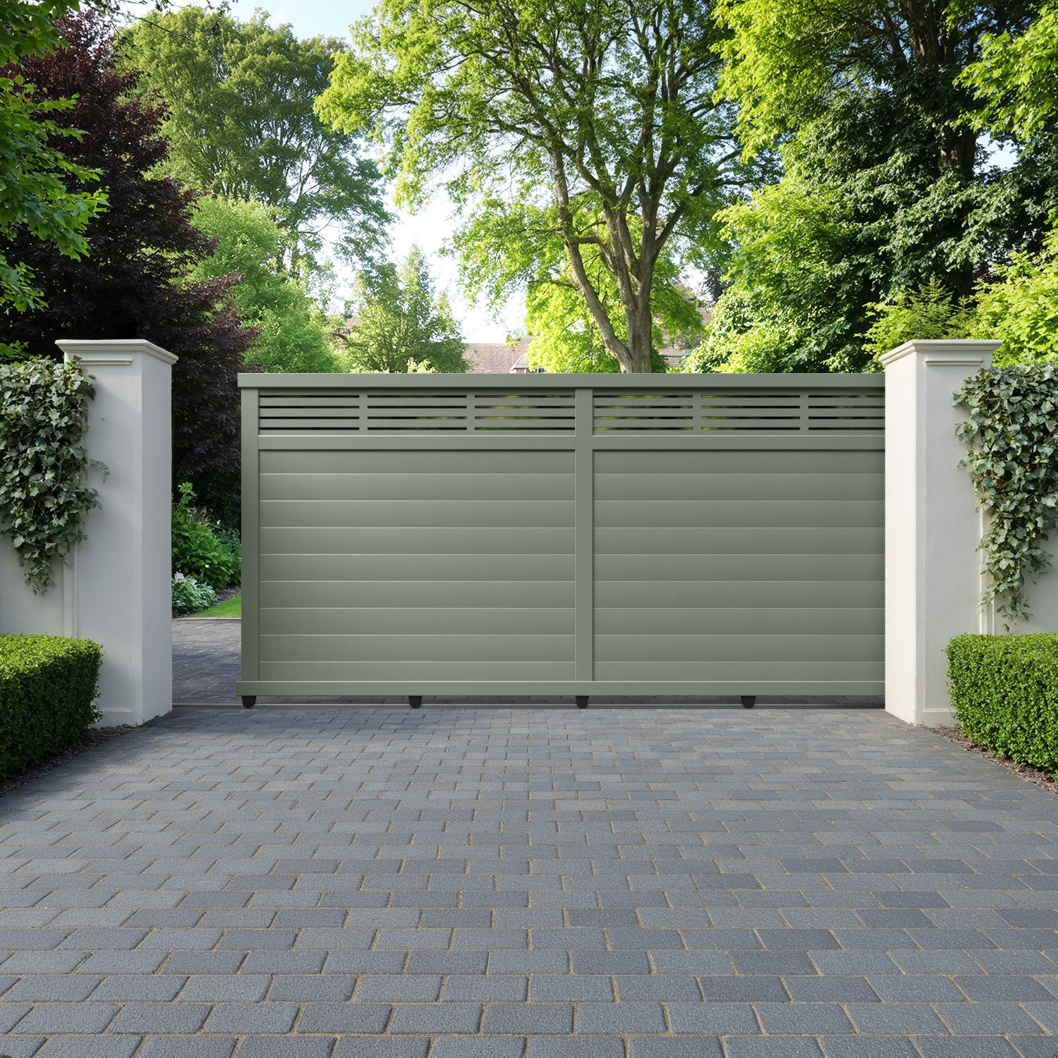 Aspen Aluminium Sliding Straight Top Driveway Gate