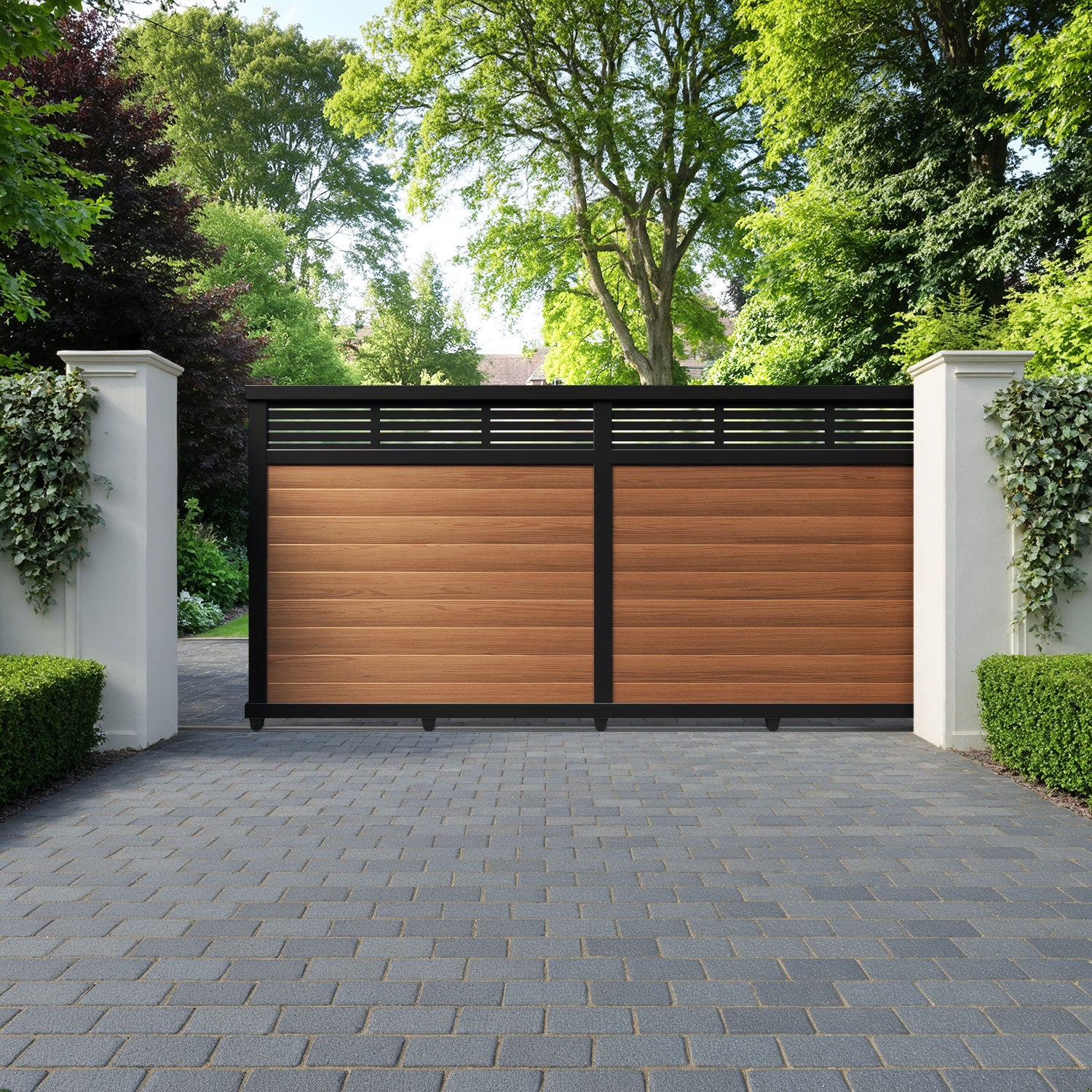 Aspen Aluminium Sliding Straight Top Driveway Gate