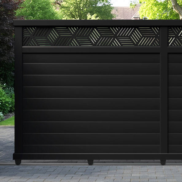 Cubed Aluminium Sliding Straight Top Driveway Gate