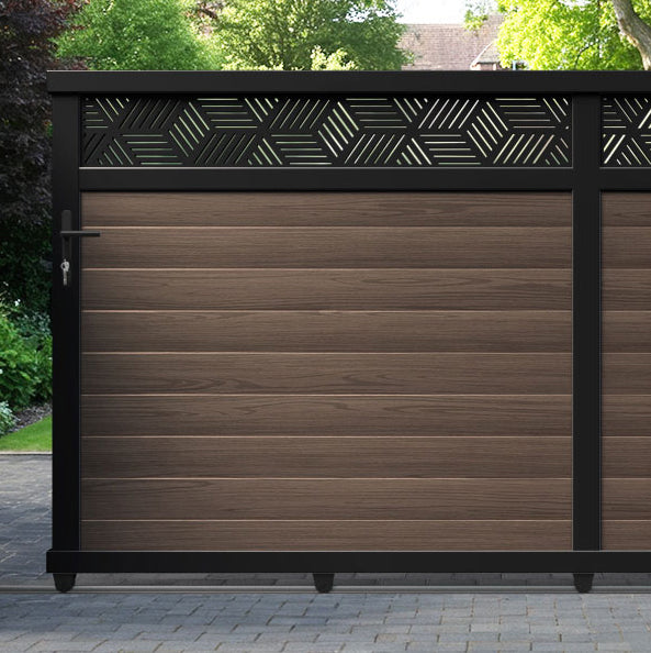 Cubed Aluminium Sliding Straight Top Driveway Gate