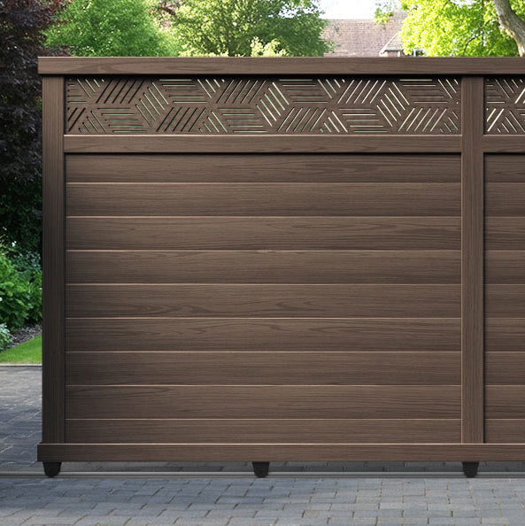 Cubed Aluminium Sliding Straight Top Driveway Gate