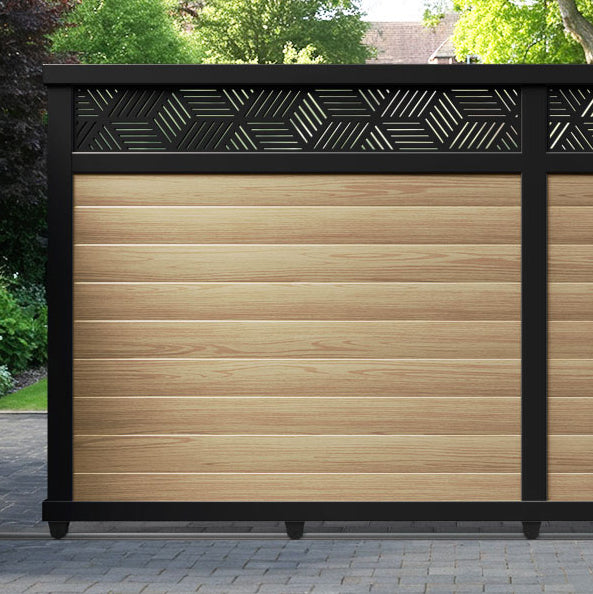 Cubed Aluminium Sliding Straight Top Driveway Gate