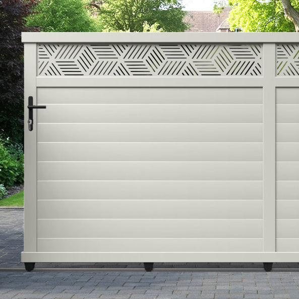 Cubed Aluminium Sliding Straight Top Driveway Gate
