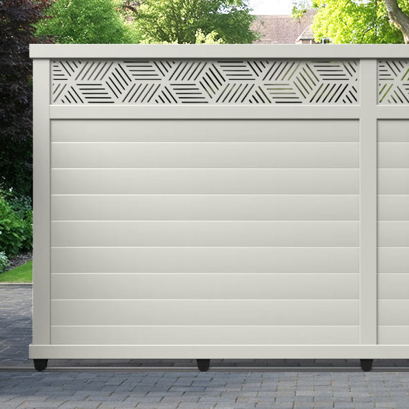 Cubed Aluminium Sliding Straight Top Driveway Gate