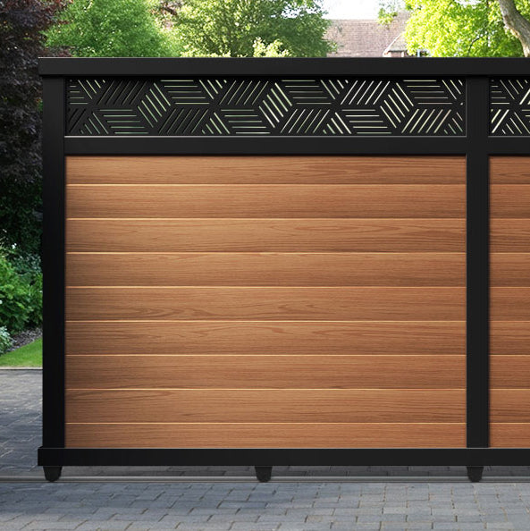 Cubed Aluminium Sliding Straight Top Driveway Gate