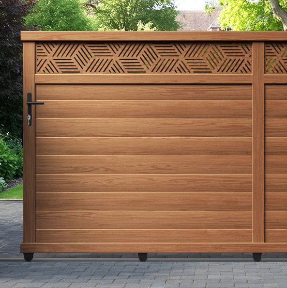 Cubed Aluminium Sliding Straight Top Driveway Gate