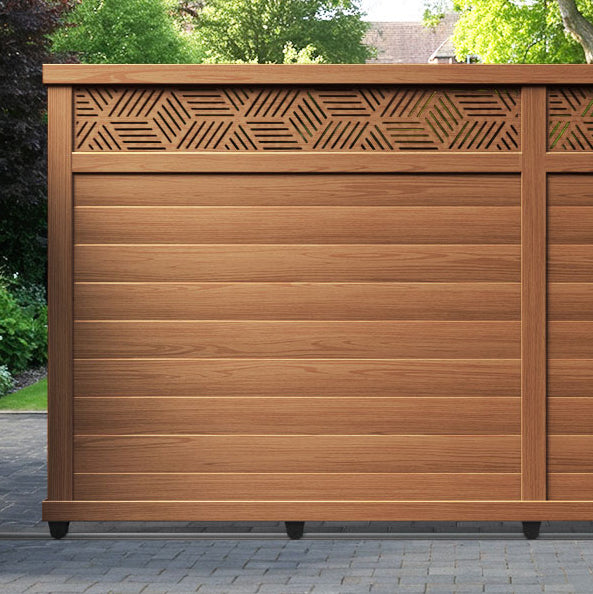 Cubed Aluminium Sliding Straight Top Driveway Gate