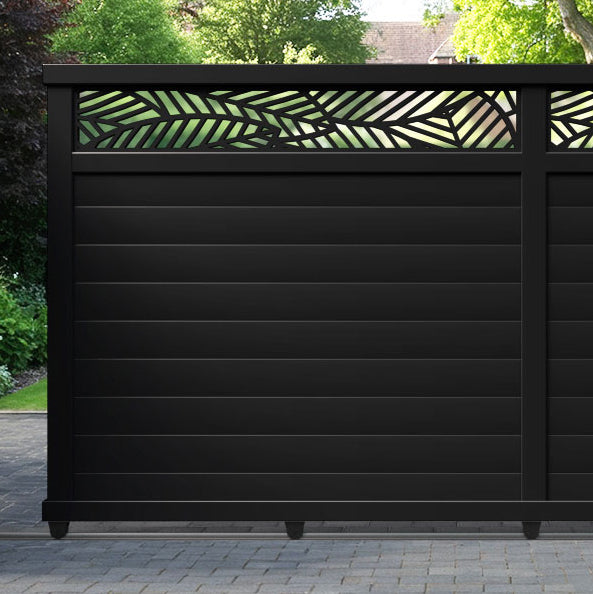 Habitat Aluminium Sliding Straight Top Driveway Gate