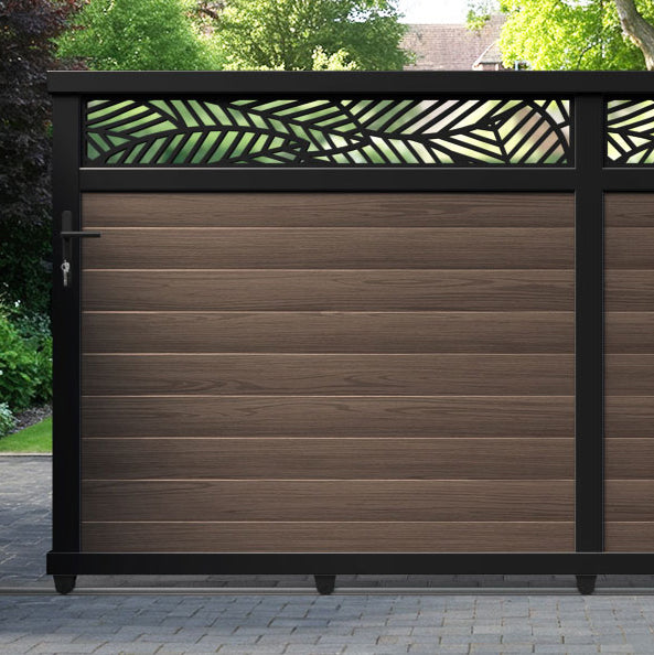 Habitat Aluminium Sliding Straight Top Driveway Gate