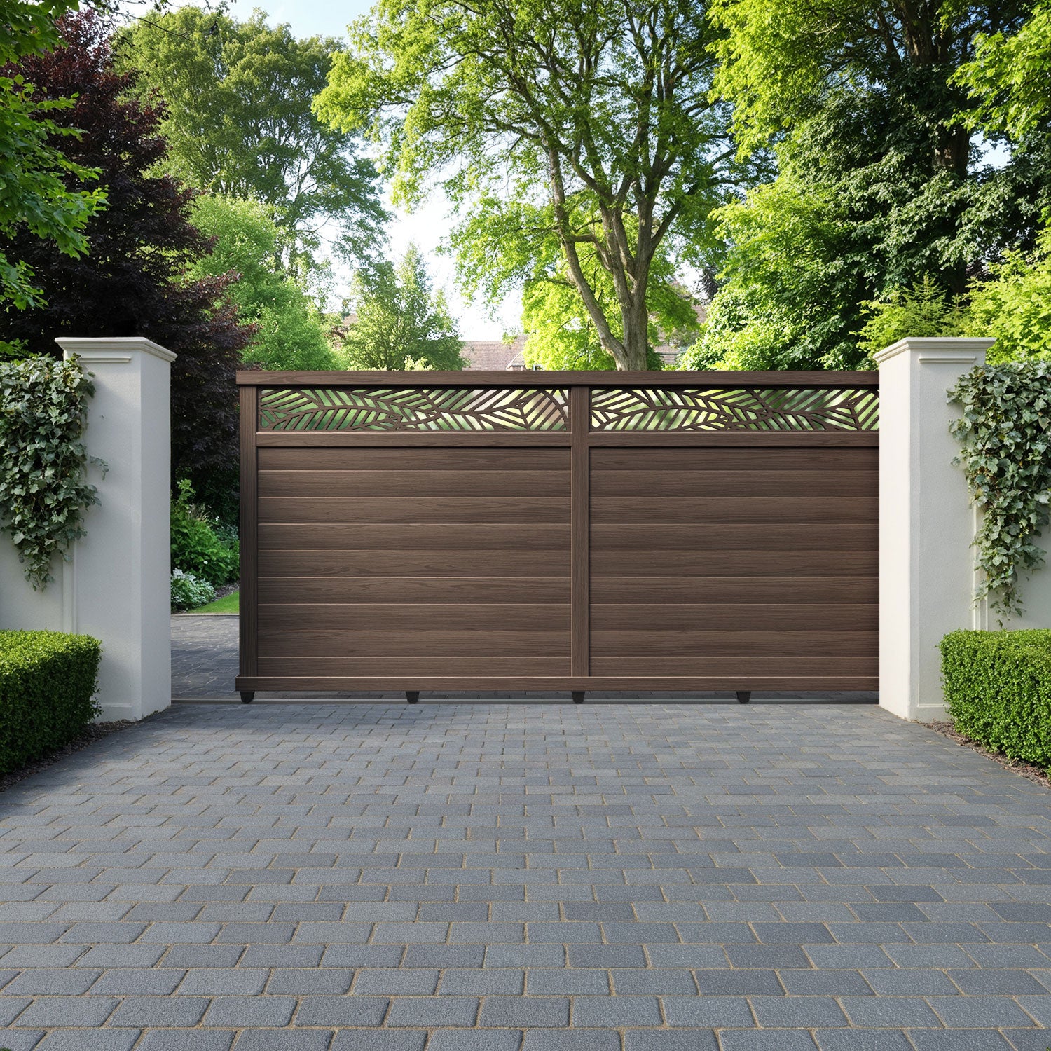Habitat Aluminium Sliding Straight Top Driveway Gate