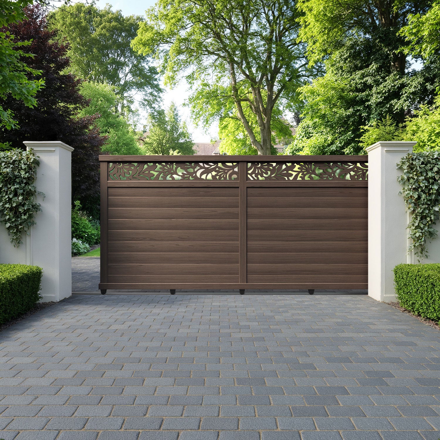 Heritage Aluminium Sliding Straight Top Driveway Gate