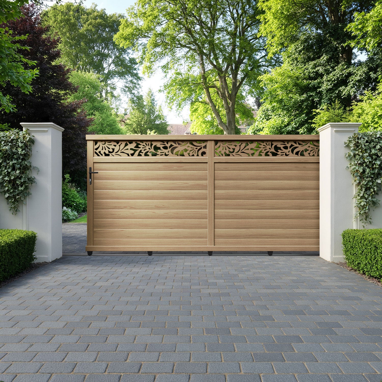 Heritage Aluminium Sliding Straight Top Driveway Gate