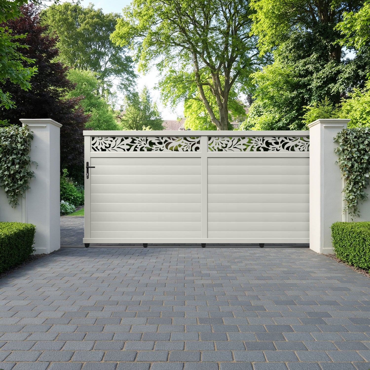 Heritage Aluminium Sliding Straight Top Driveway Gate