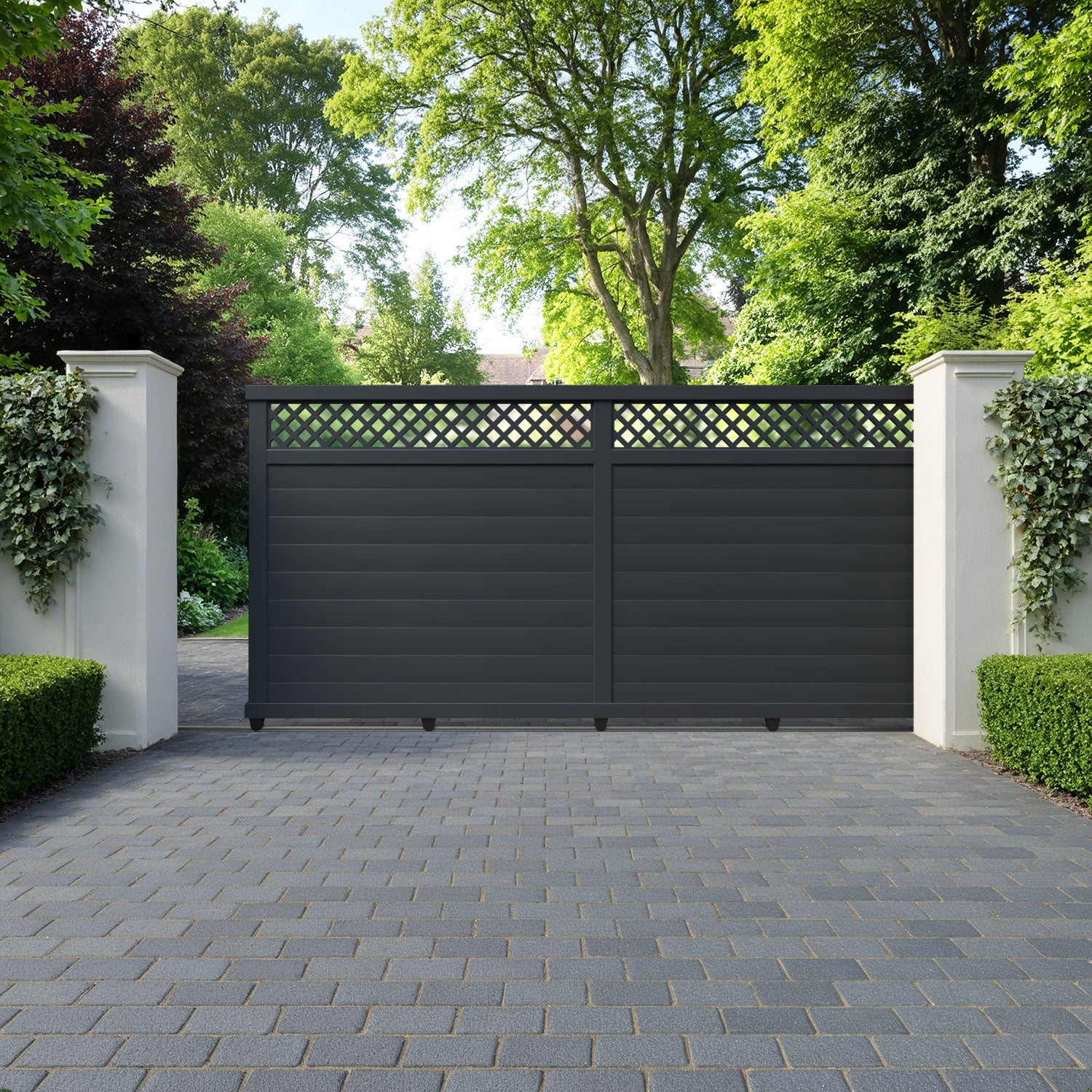 Hive Aluminium Sliding Straight Top Driveway Gate