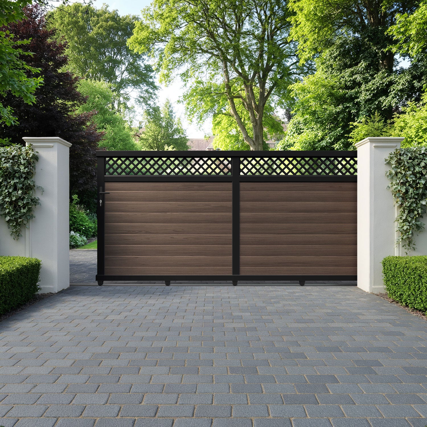 Hive Aluminium Sliding Straight Top Driveway Gate