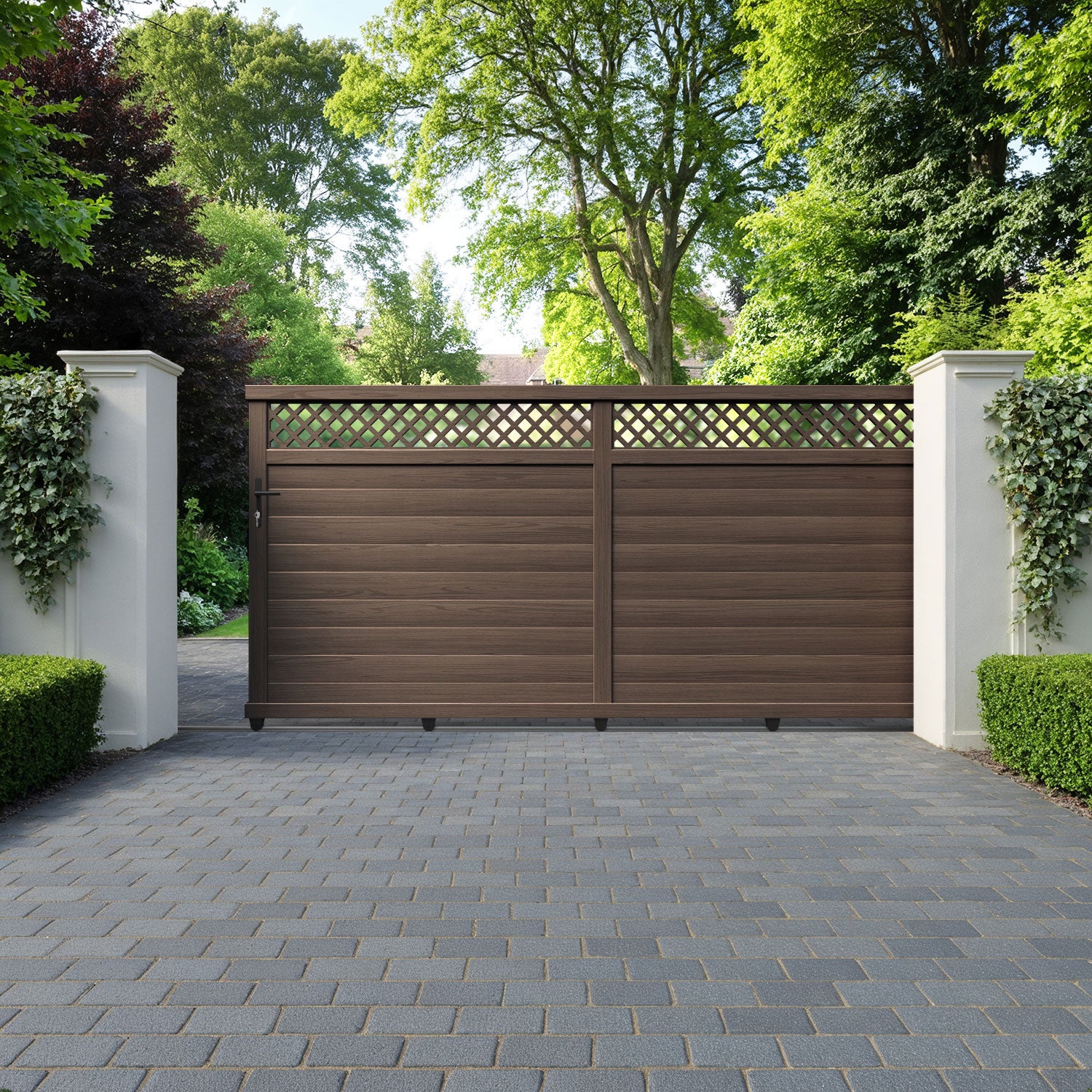 Hive Aluminium Sliding Straight Top Driveway Gate
