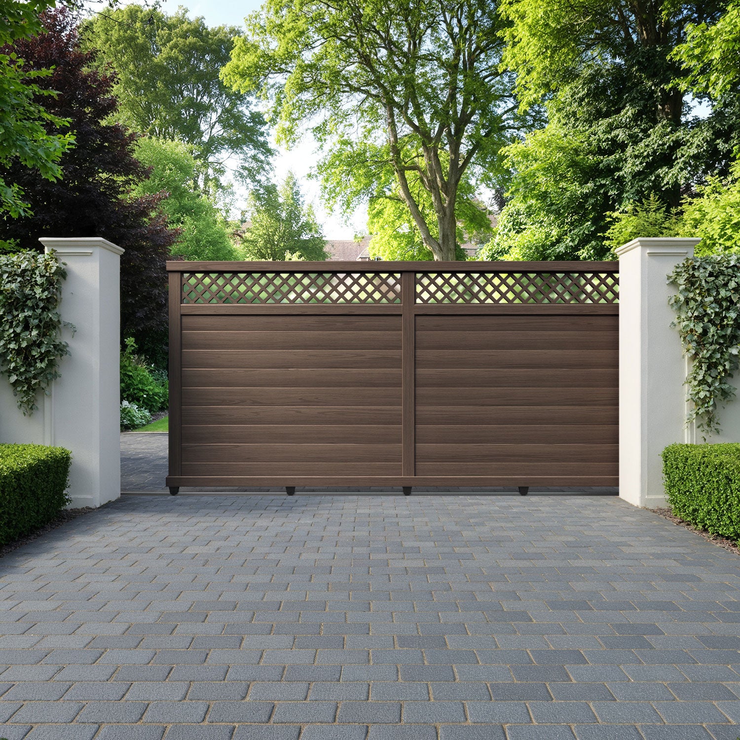 Hive Aluminium Sliding Straight Top Driveway Gate
