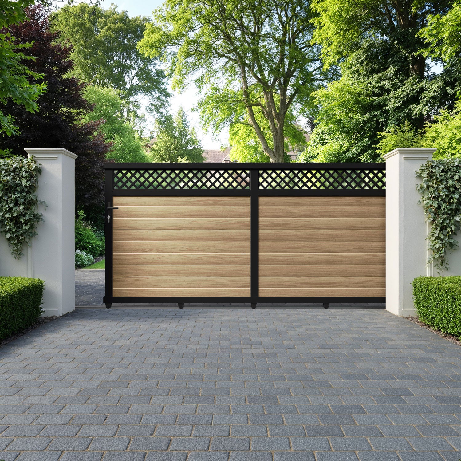 Hive Aluminium Sliding Straight Top Driveway Gate