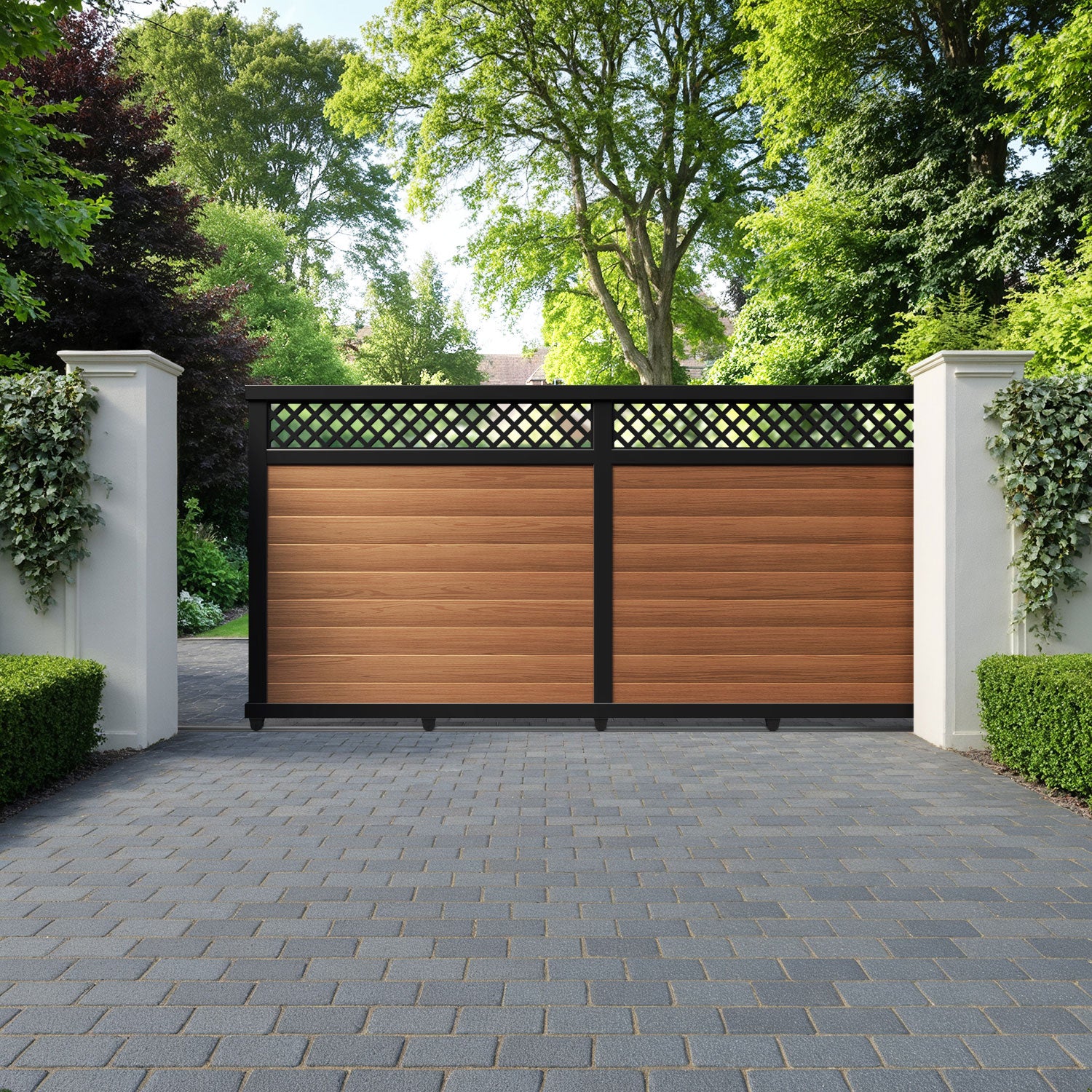 Hive Aluminium Sliding Straight Top Driveway Gate