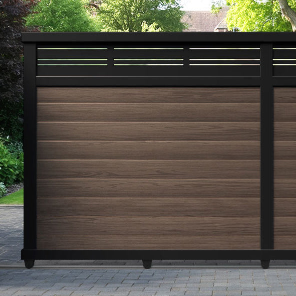 Linea Aluminium Sliding Straight Top Driveway Gate