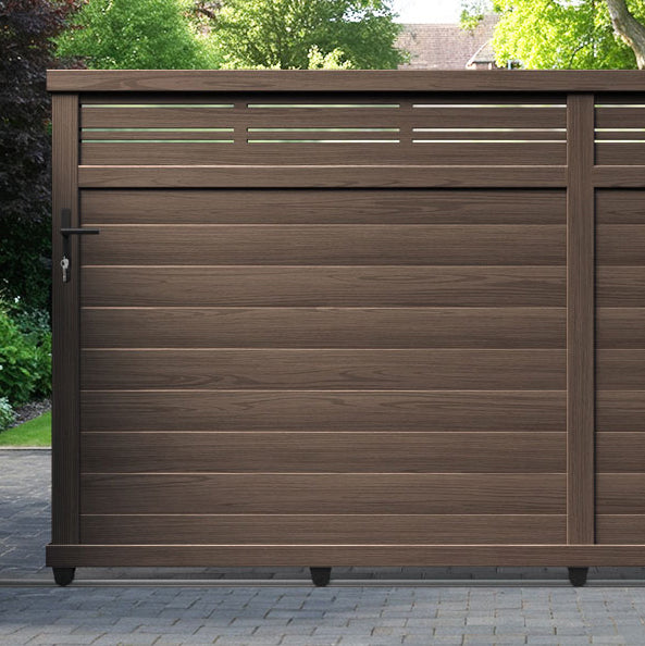 Linea Aluminium Sliding Straight Top Driveway Gate