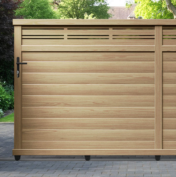 Linea Aluminium Sliding Straight Top Driveway Gate