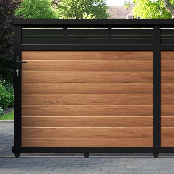 Linea Aluminium Sliding Straight Top Driveway Gate