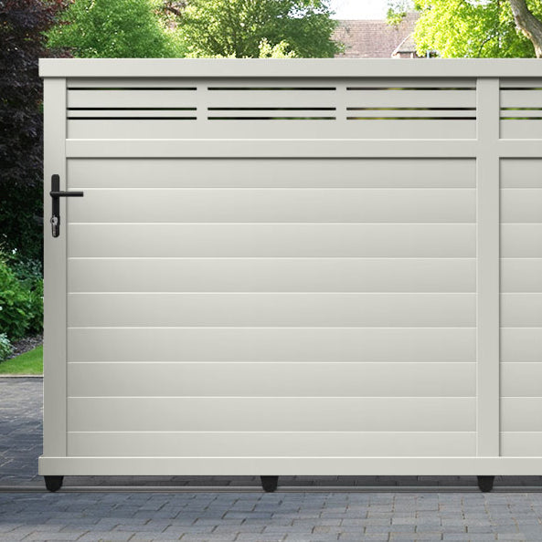 Linea Aluminium Sliding Straight Top Driveway Gate