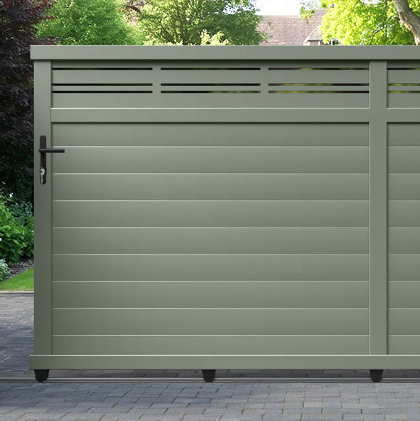 Linea Aluminium Sliding Straight Top Driveway Gate