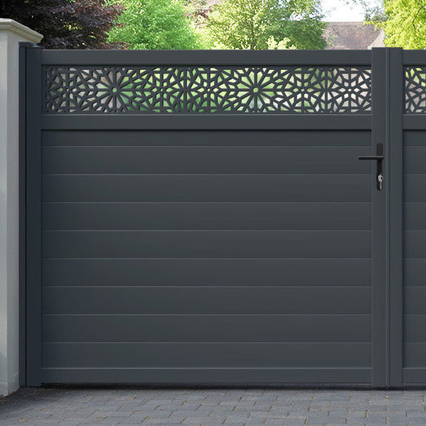 Alnara Aluminium Straight Top Driveway Gate