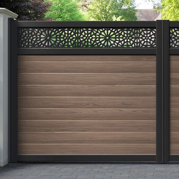 Alnara Aluminium Straight Top Driveway Gate