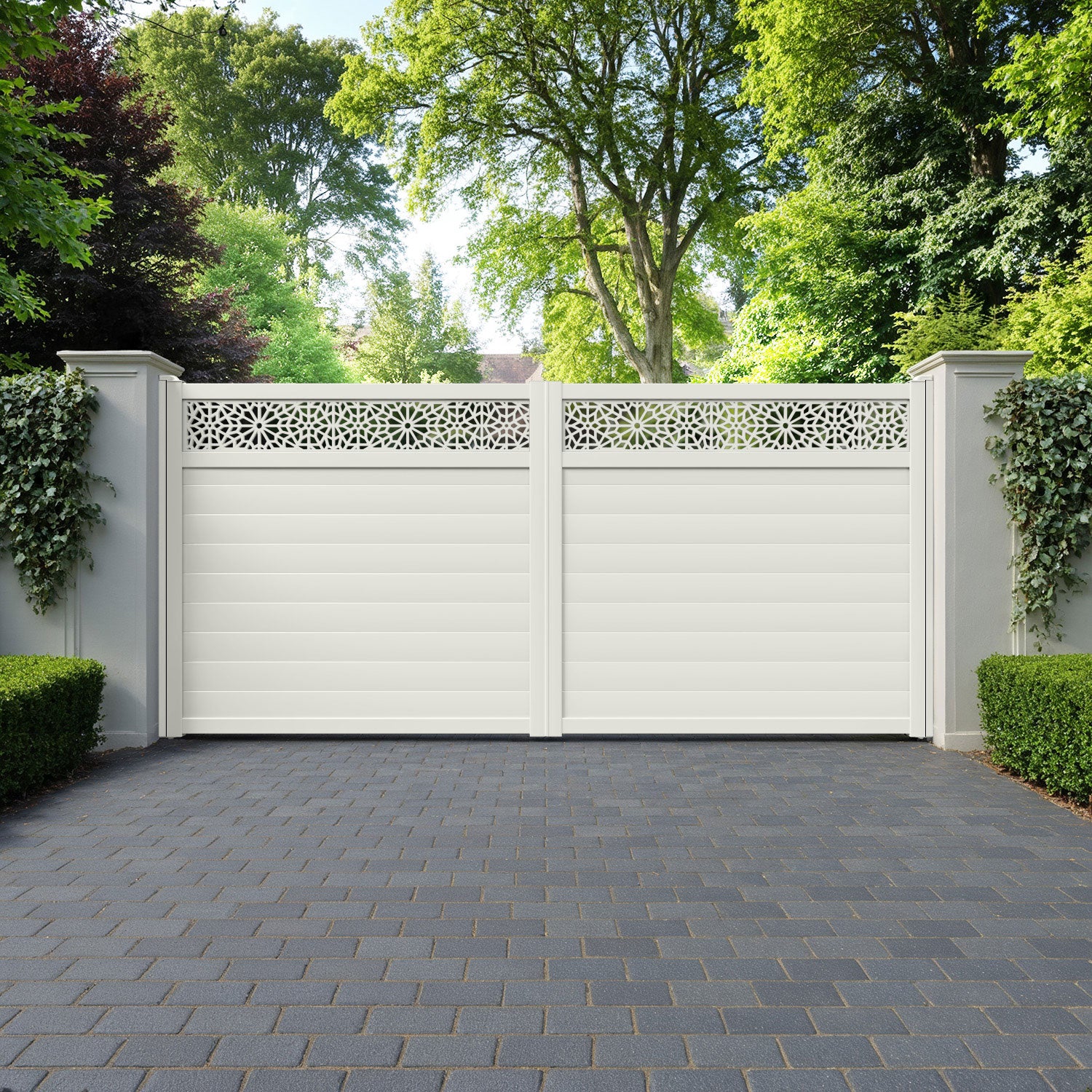 Alnara Aluminium Straight Top Driveway Gate