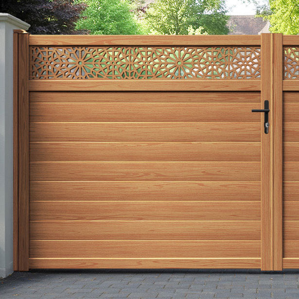 Alnara Aluminium Straight Top Driveway Gate