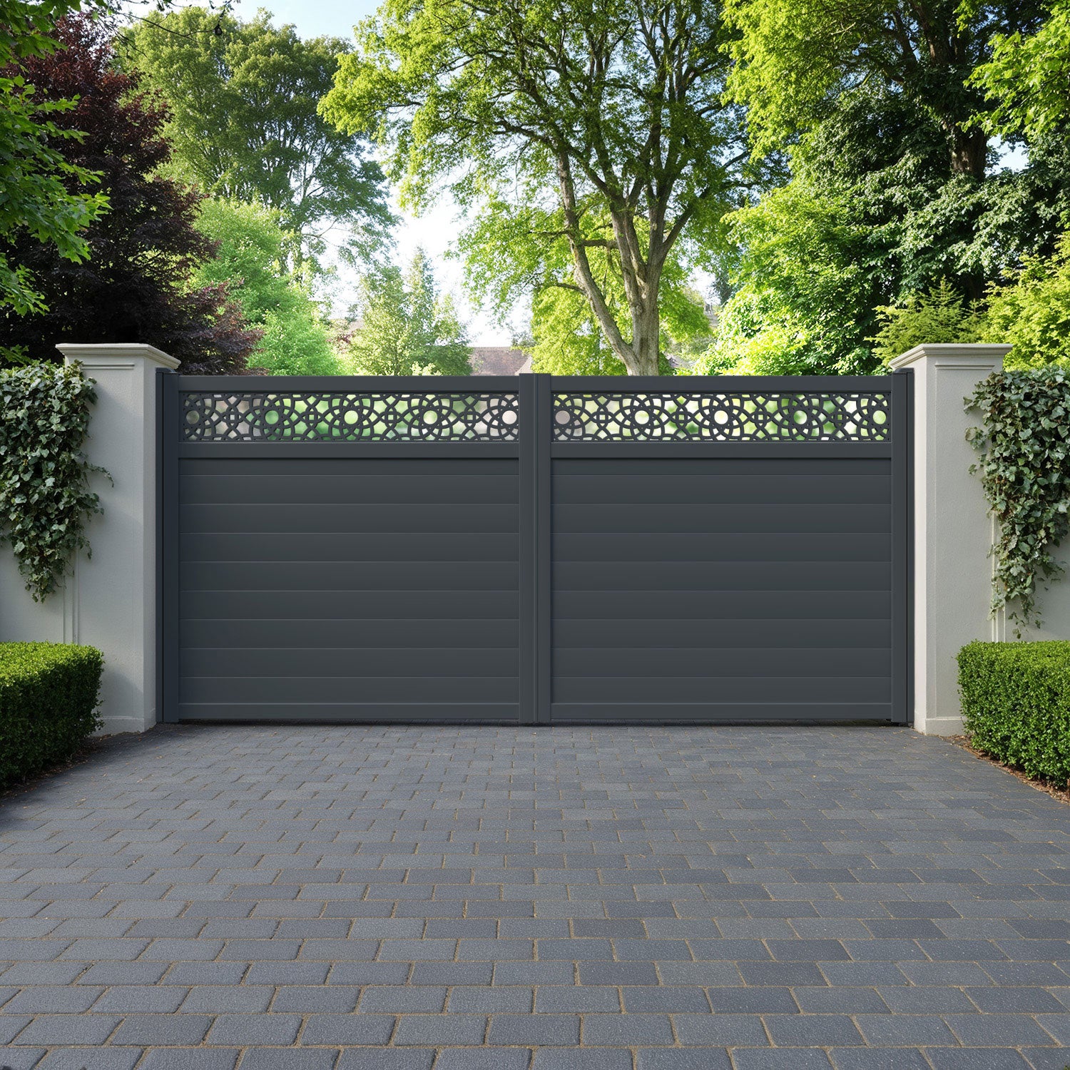 Ambar Aluminium Straight Top Driveway Gate